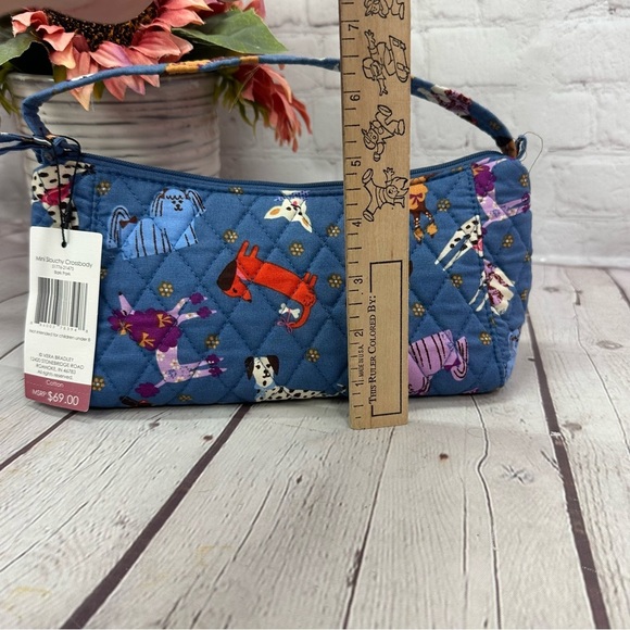 NWT Vera Bradley Blue bark park Mini Slouchy Crossbody quilted cotton purse bag - Picture 5 of 9